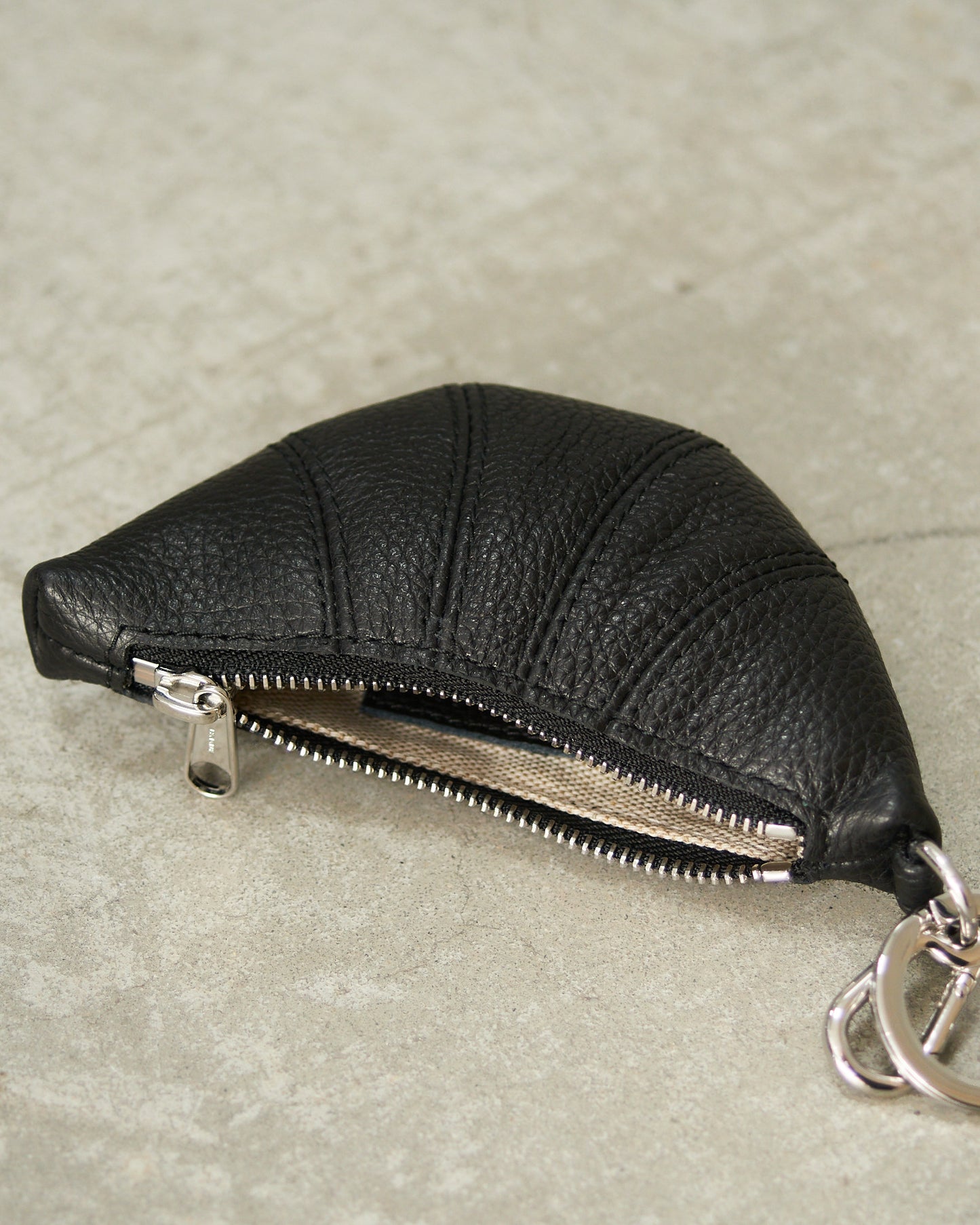 Black Mini Croissant Keyring