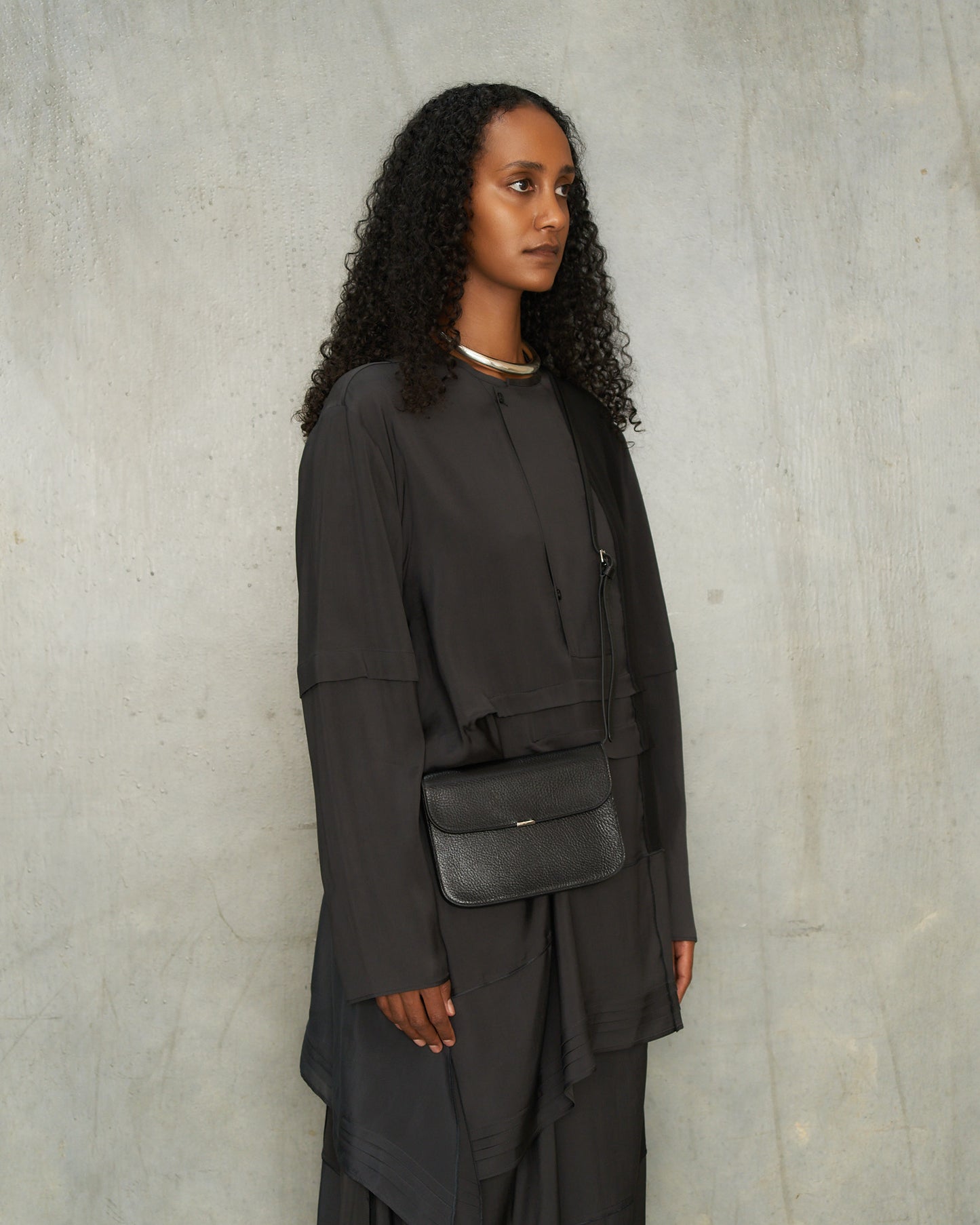 Black Soft Tab Wallet Bag