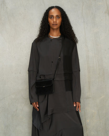 Black Soft Tab Wallet Bag