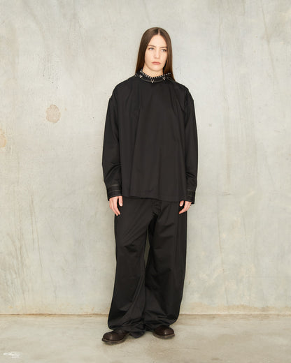 Black Soft Volume Pants