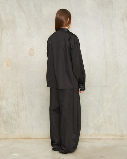 Black Soft Volume Pants