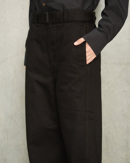 Black Twisted Belted Pants