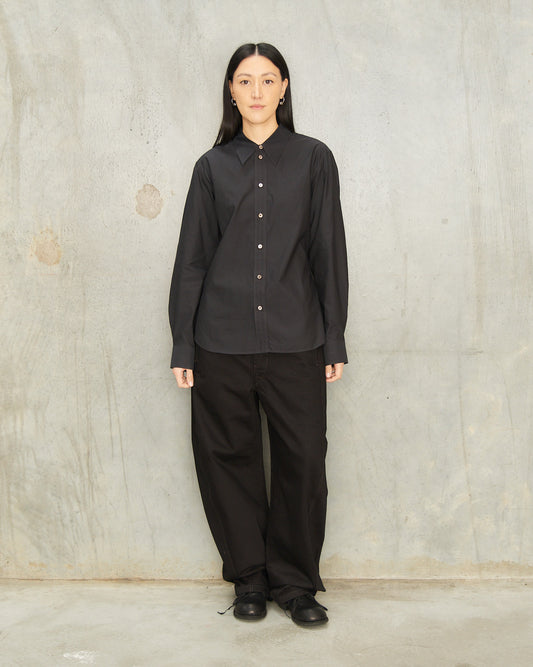 Black Twisted Belted Pants