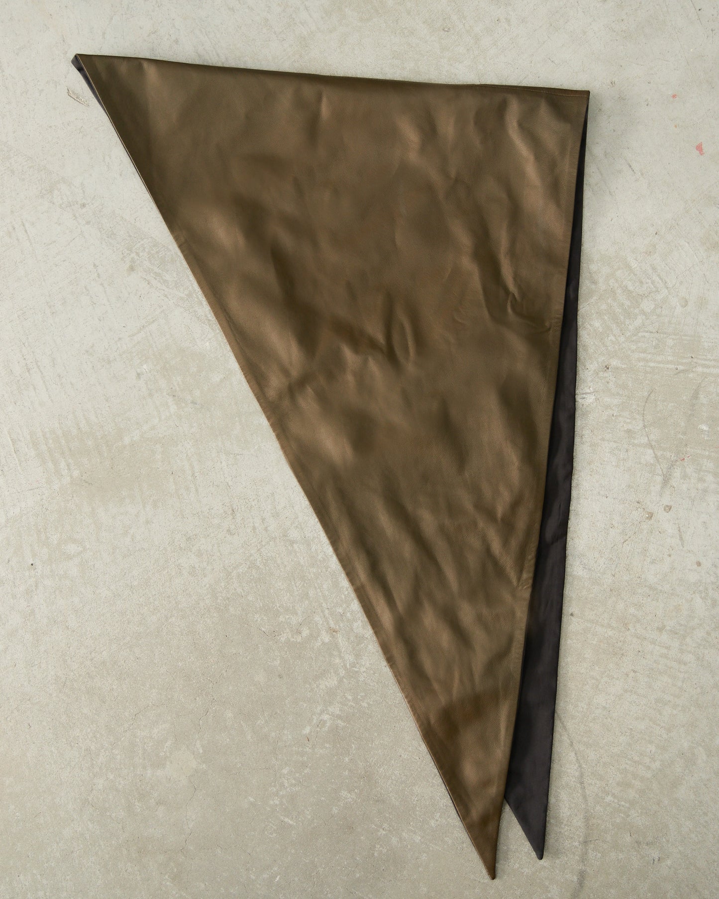 Bronze Leather Triangle Scarf