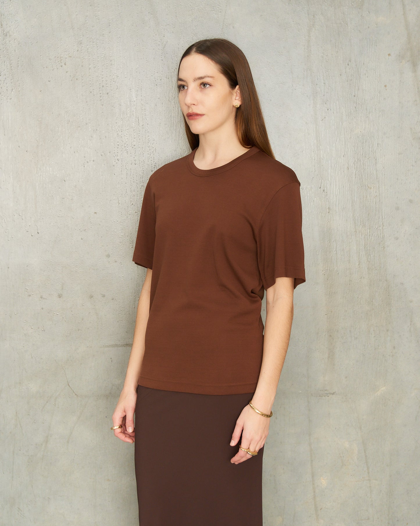 Brunette Ribbed T-Shirt