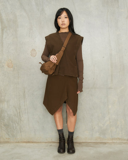 Cacao Asymmetric Skirt