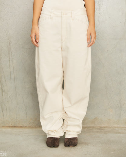 Creamy White Twisted Pants