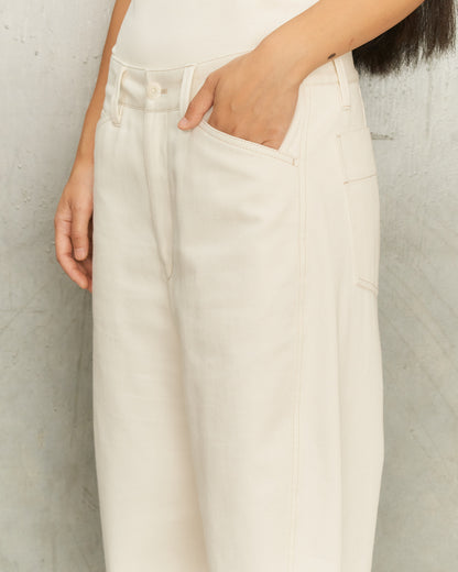 Creamy White Twisted Pants