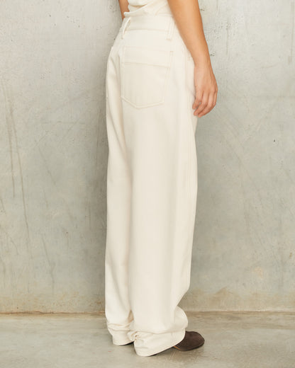 Creamy White Twisted Pants