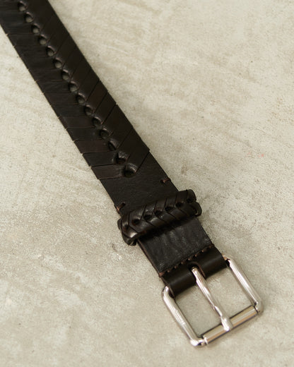 Dark Brown Braided Belt