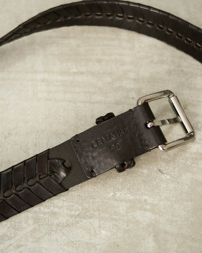 Dark Brown Braided Belt