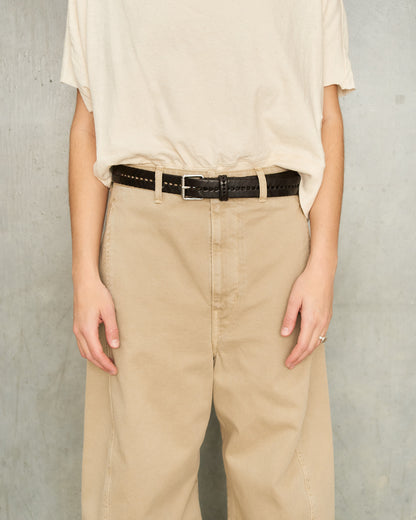 Dark Brown Braided Belt