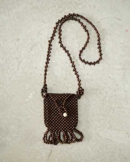 Dark Brown Grigri Necklace Bag