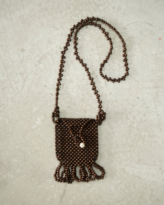 Dark Brown Grigri Necklace Bag