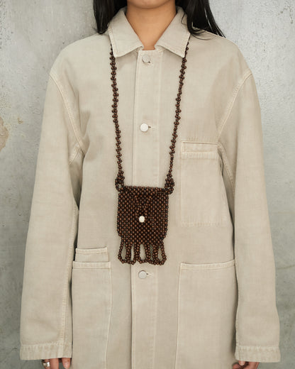 Dark Brown Grigri Necklace Bag