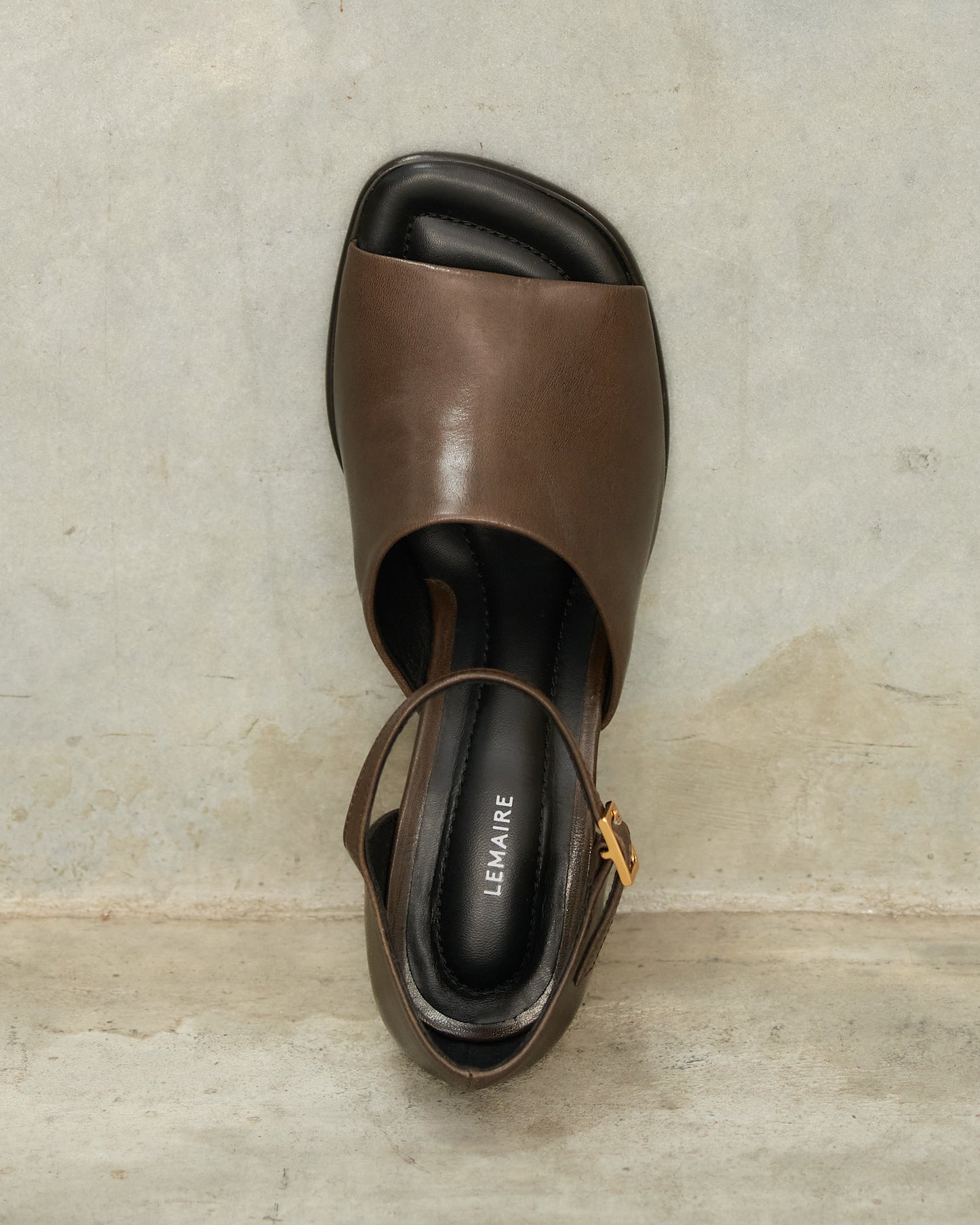 Dark Brown Square Heeled Sandals