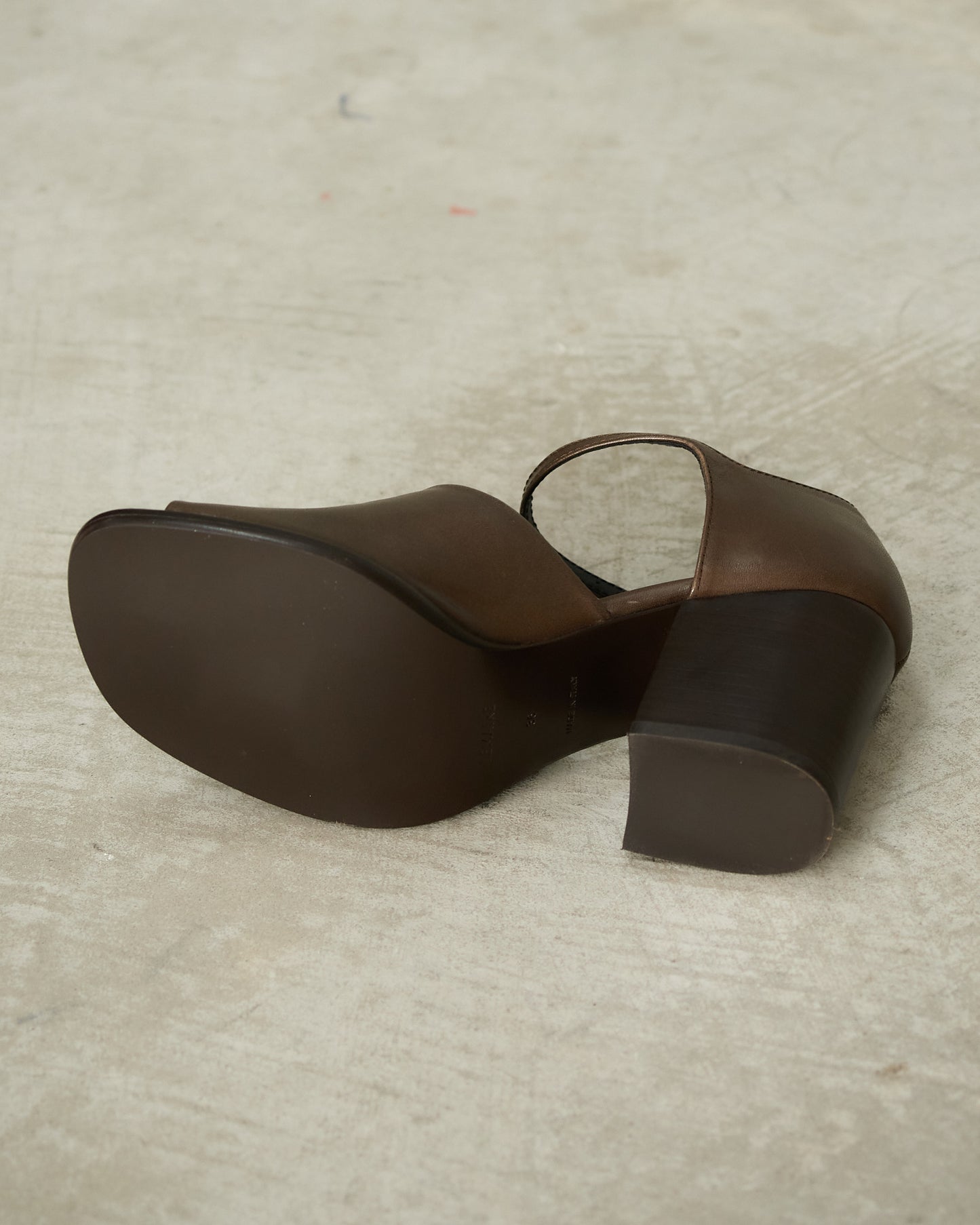 Dark Brown Square Heeled Sandals