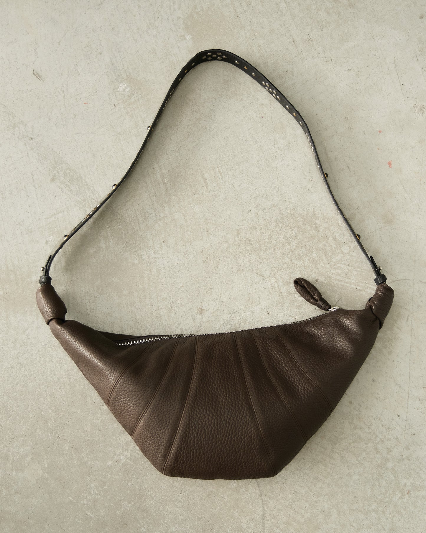 Dark Chocolate Studs Medium Croissant Bag