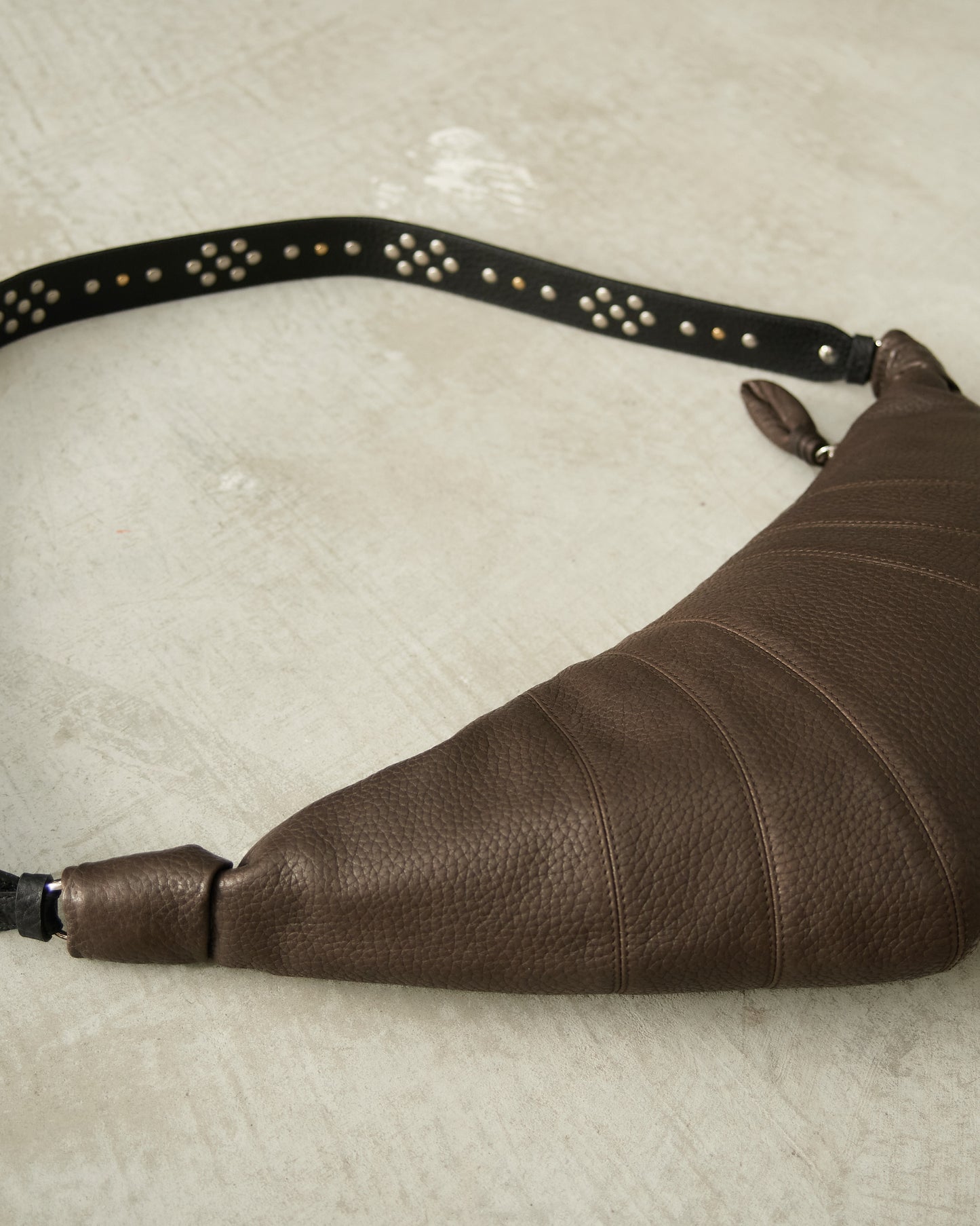 Dark Chocolate Studs Medium Croissant Bag