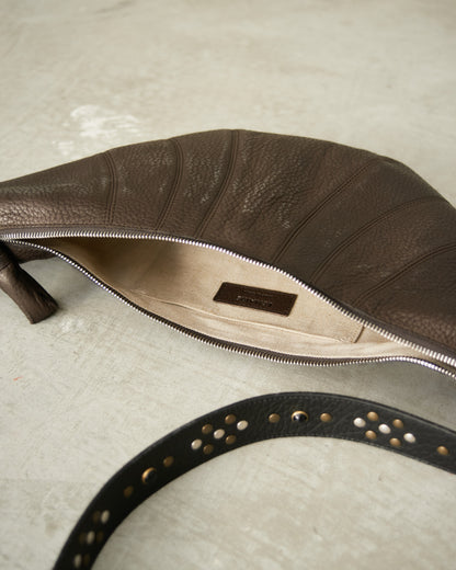 Dark Chocolate Studs Medium Croissant Bag
