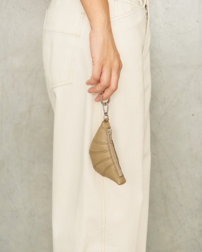 Dusty Khaki Croissant Keyring