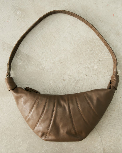 Khaki Laced Medium Croissant Bag