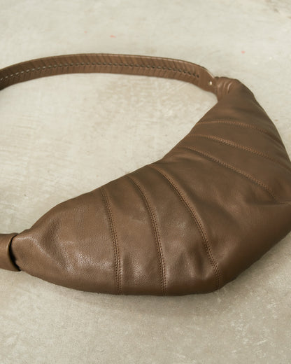 Khaki Laced Medium Croissant Bag