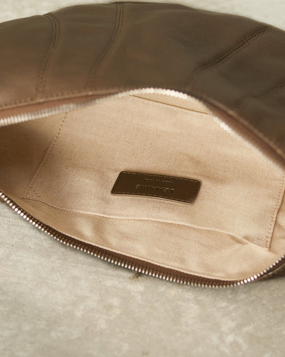 Khaki Laced Medium Croissant Bag