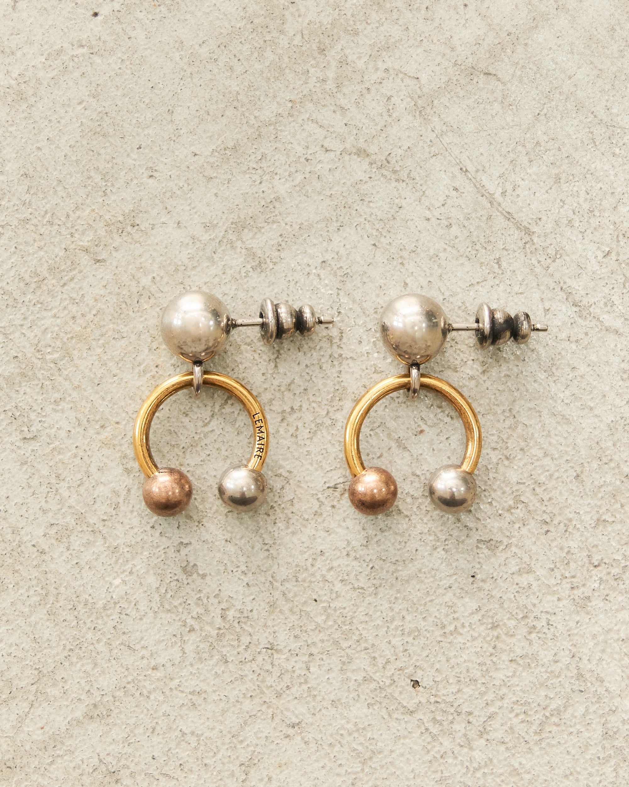 Lemaire Mixed Metal Rattle Earrings jw0074l0036 - DILETTANTE – Dilettante