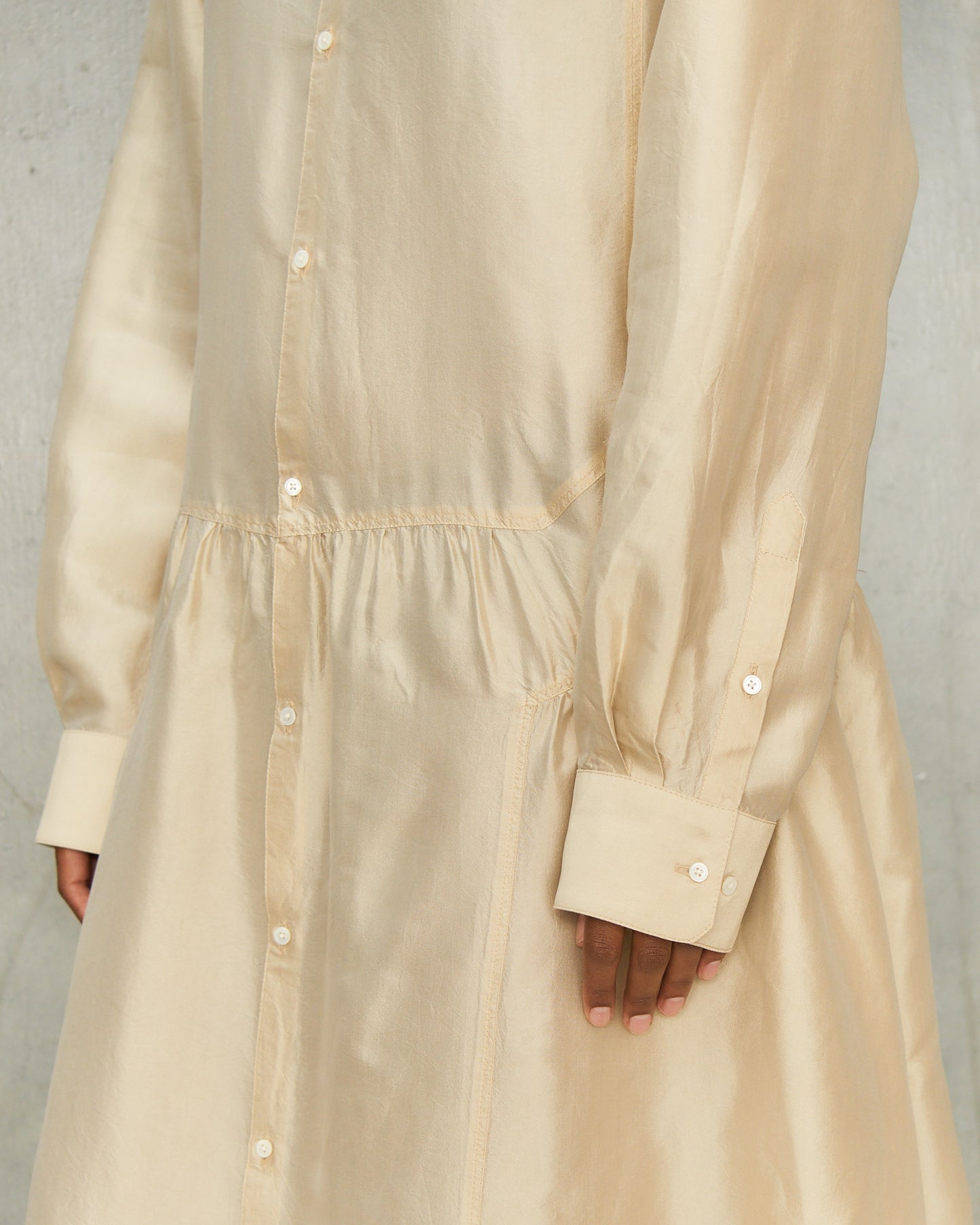 Oat Milk Buttoned Dress