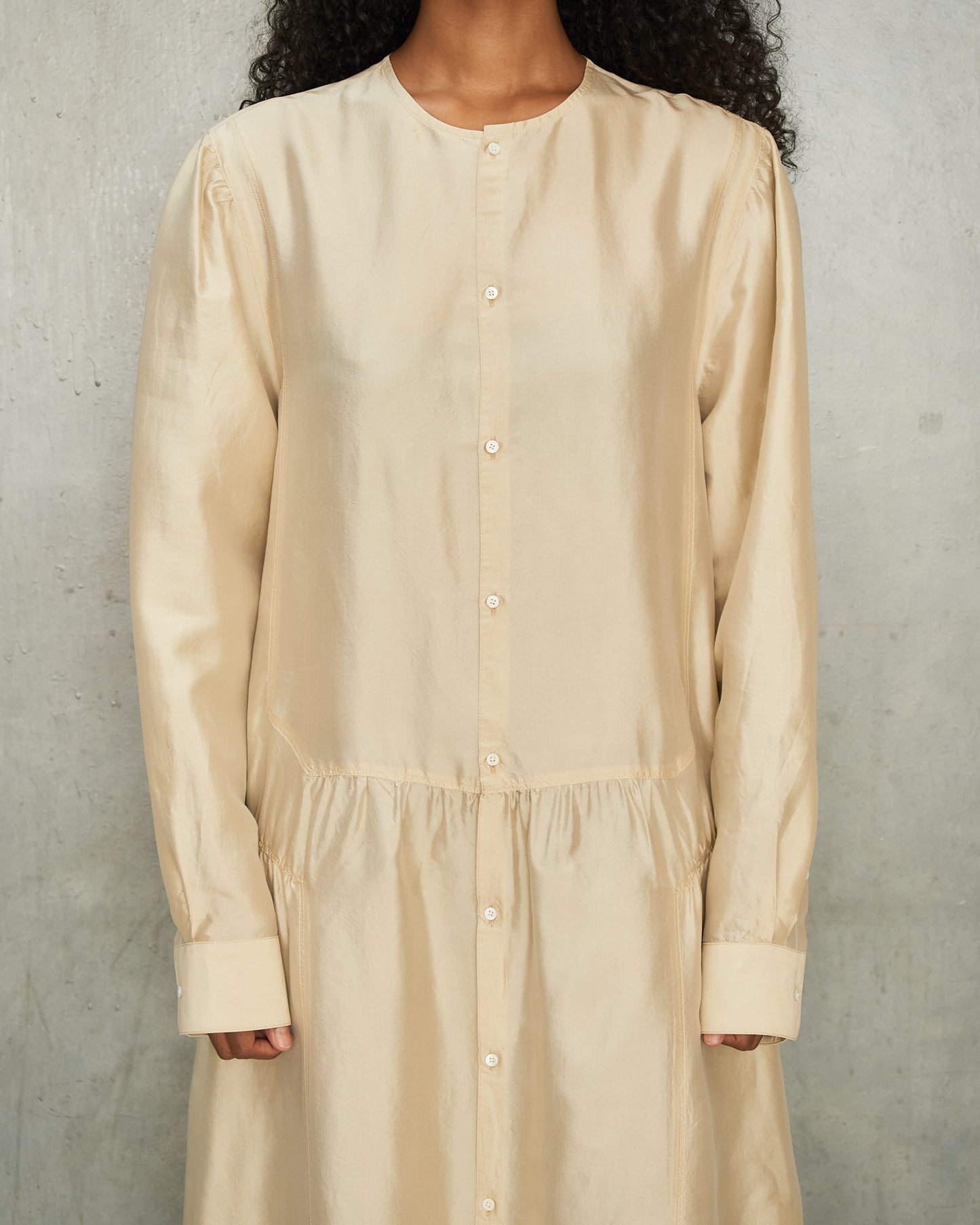 Oat Milk Buttoned Dress