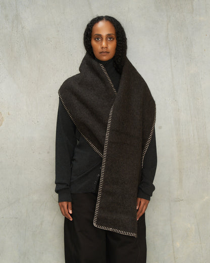 Seal Brown Fluffy Scarf