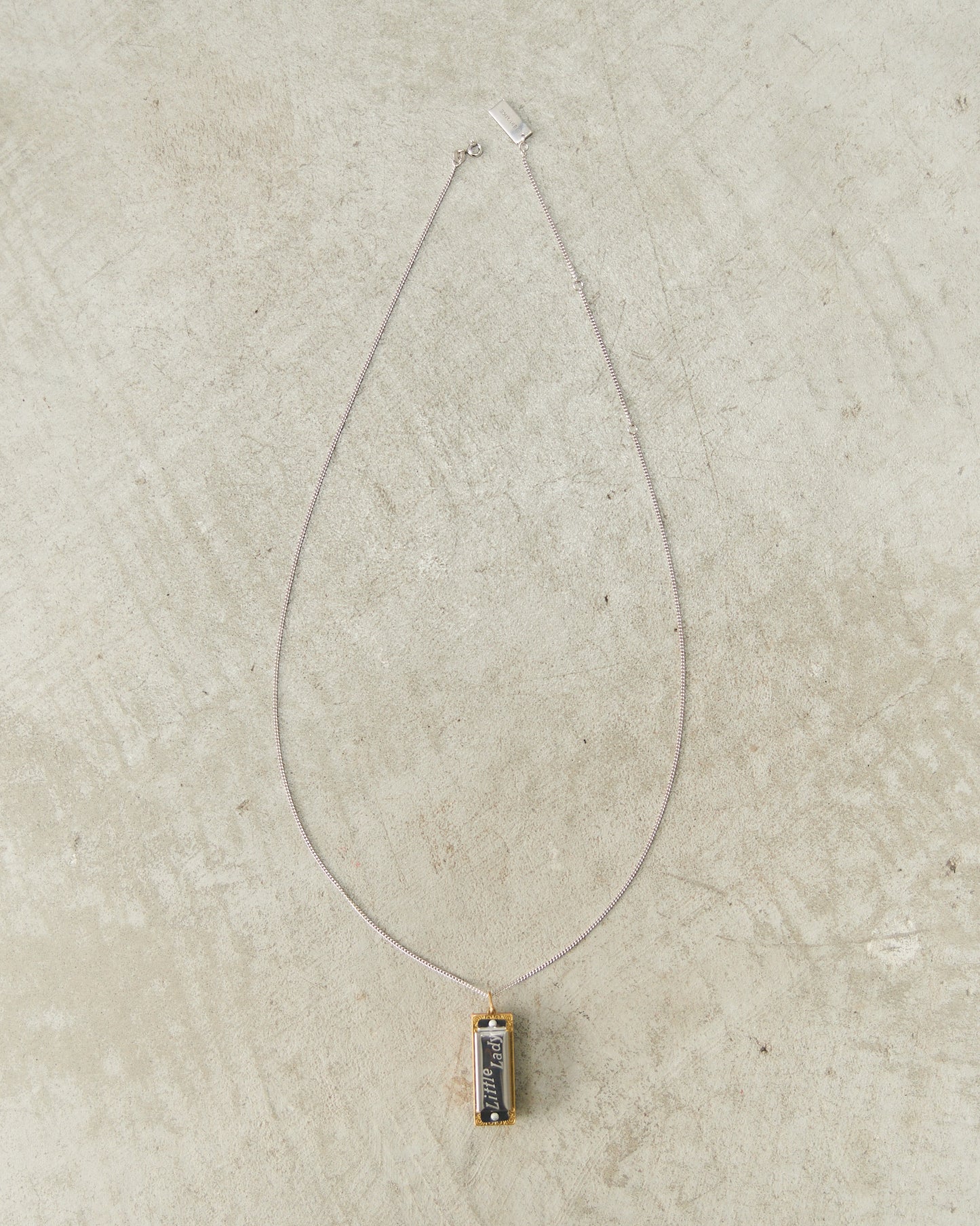 Silver Gold Harmonica Necklace