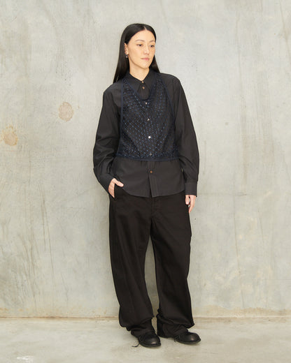 Storm Blue Fishnet Halter Top