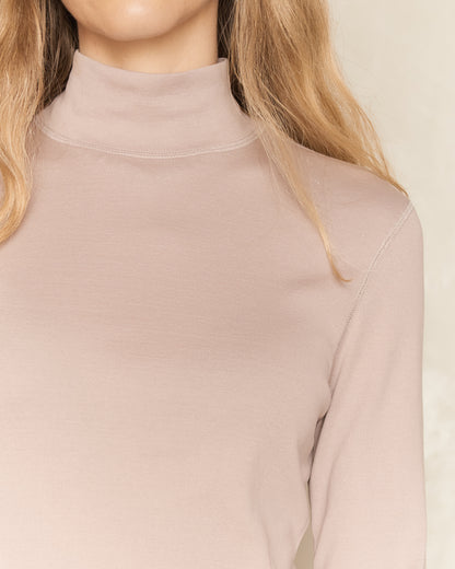 Violet Ice Ribbed Turtleneck