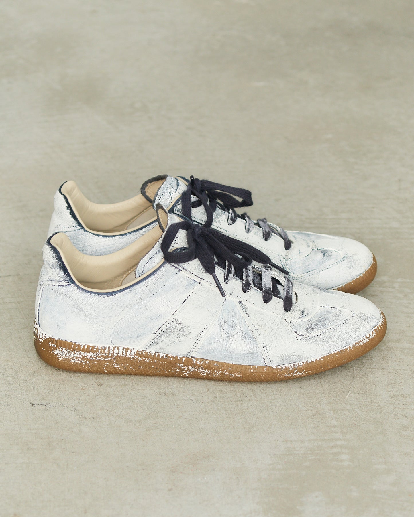Maison Margiela White Painted Replica Sneakers