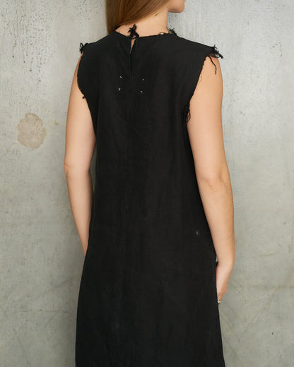 Maison Martin Margiela Black Frayed Dress