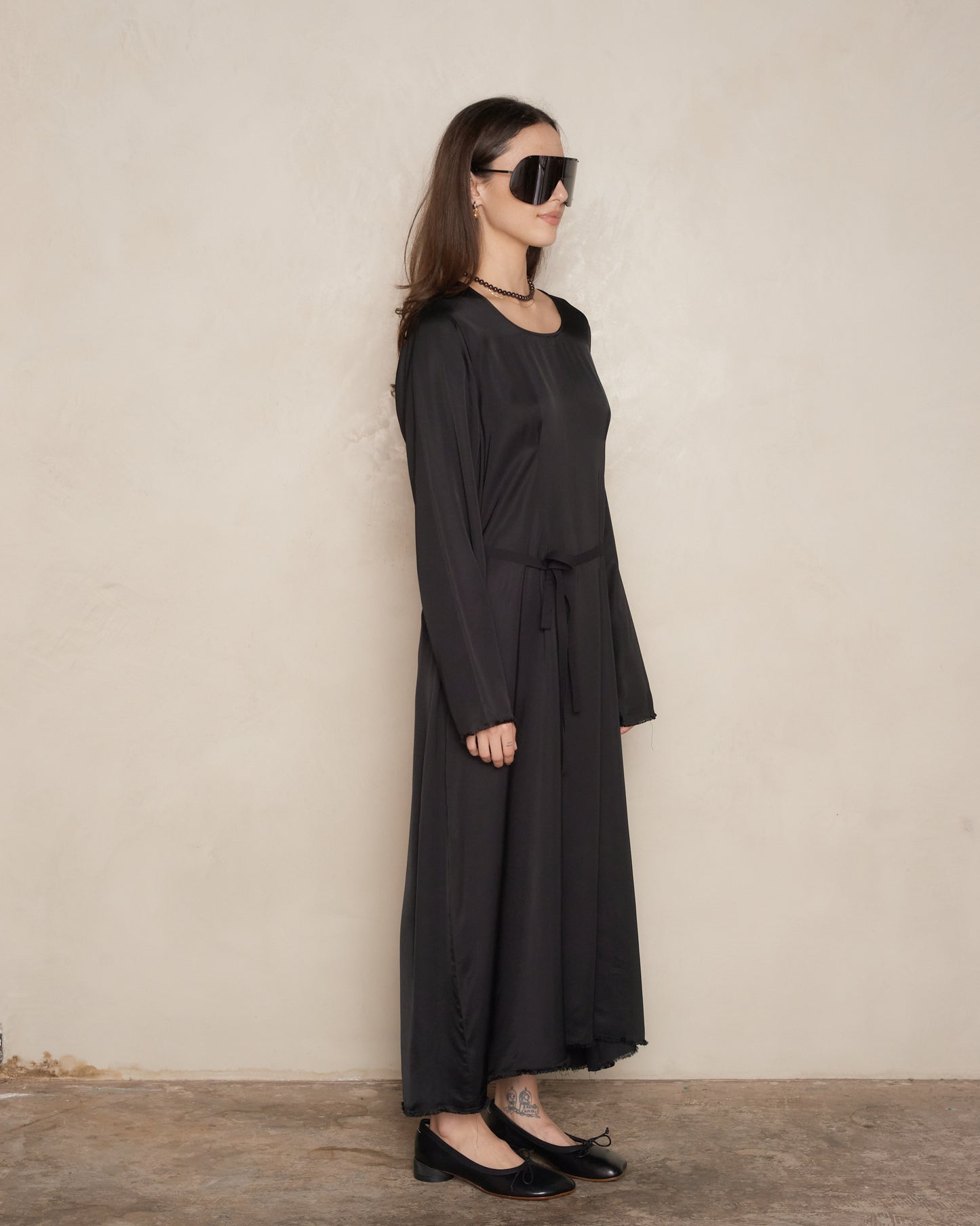 Black Long Sleeve Cut-Out Dress