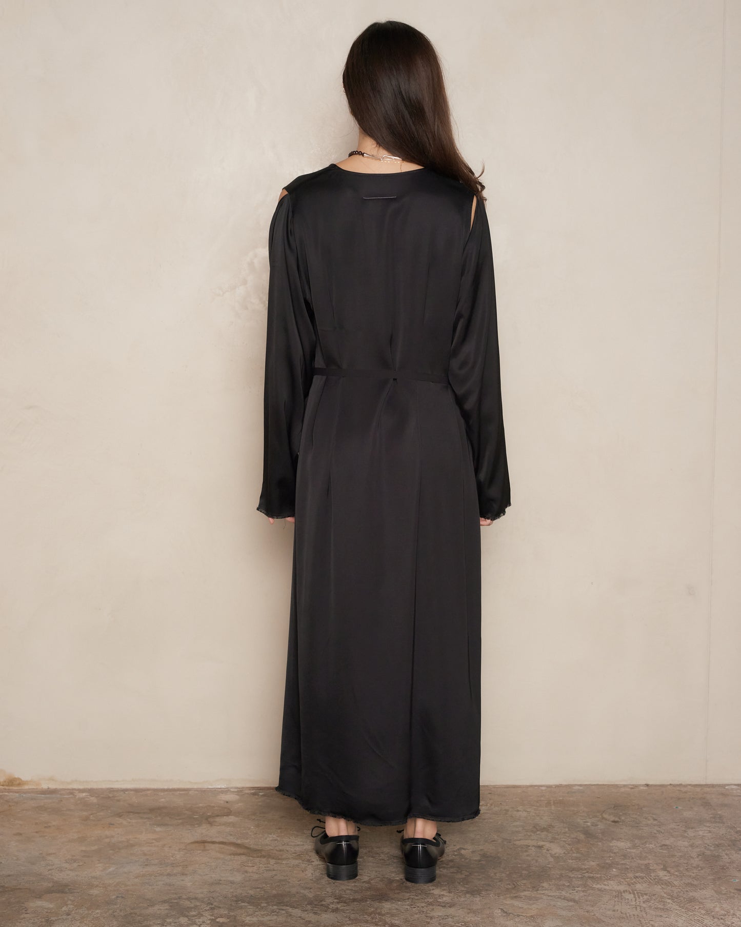 Black Long Sleeve Cut-Out Dress