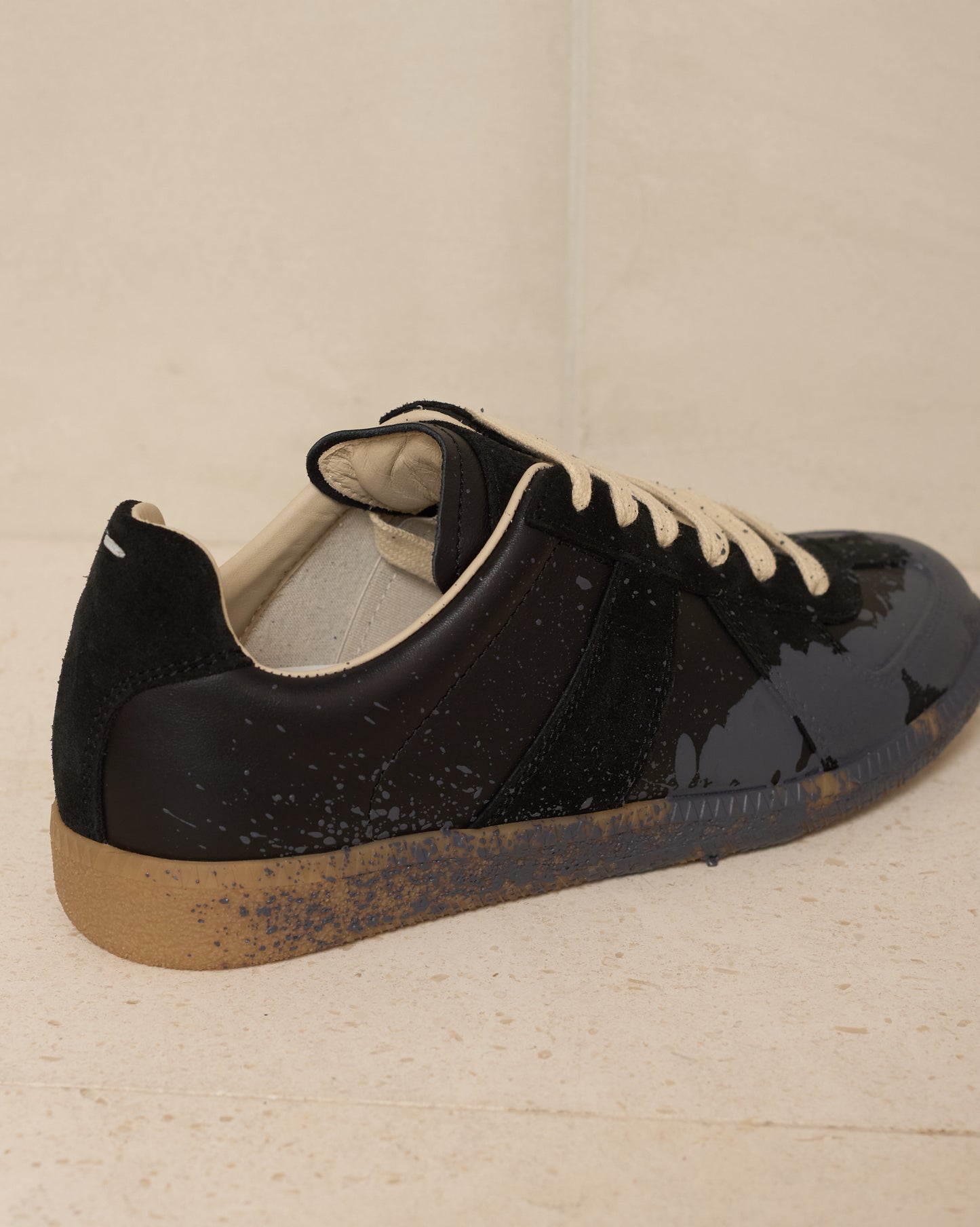 Black Painted Replica Sneakers