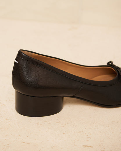 Black Tabi Ballerina Pumps