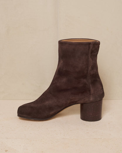 Brown Suede Tabi Boots
