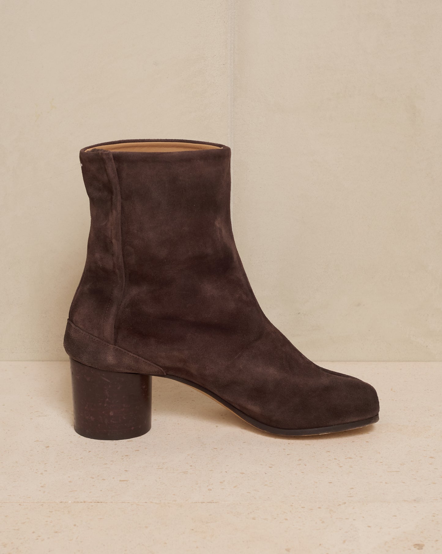 Brown Suede Tabi Boots