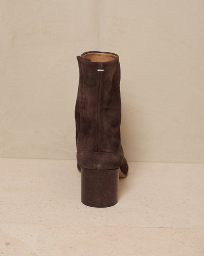 Brown Suede Tabi Boots