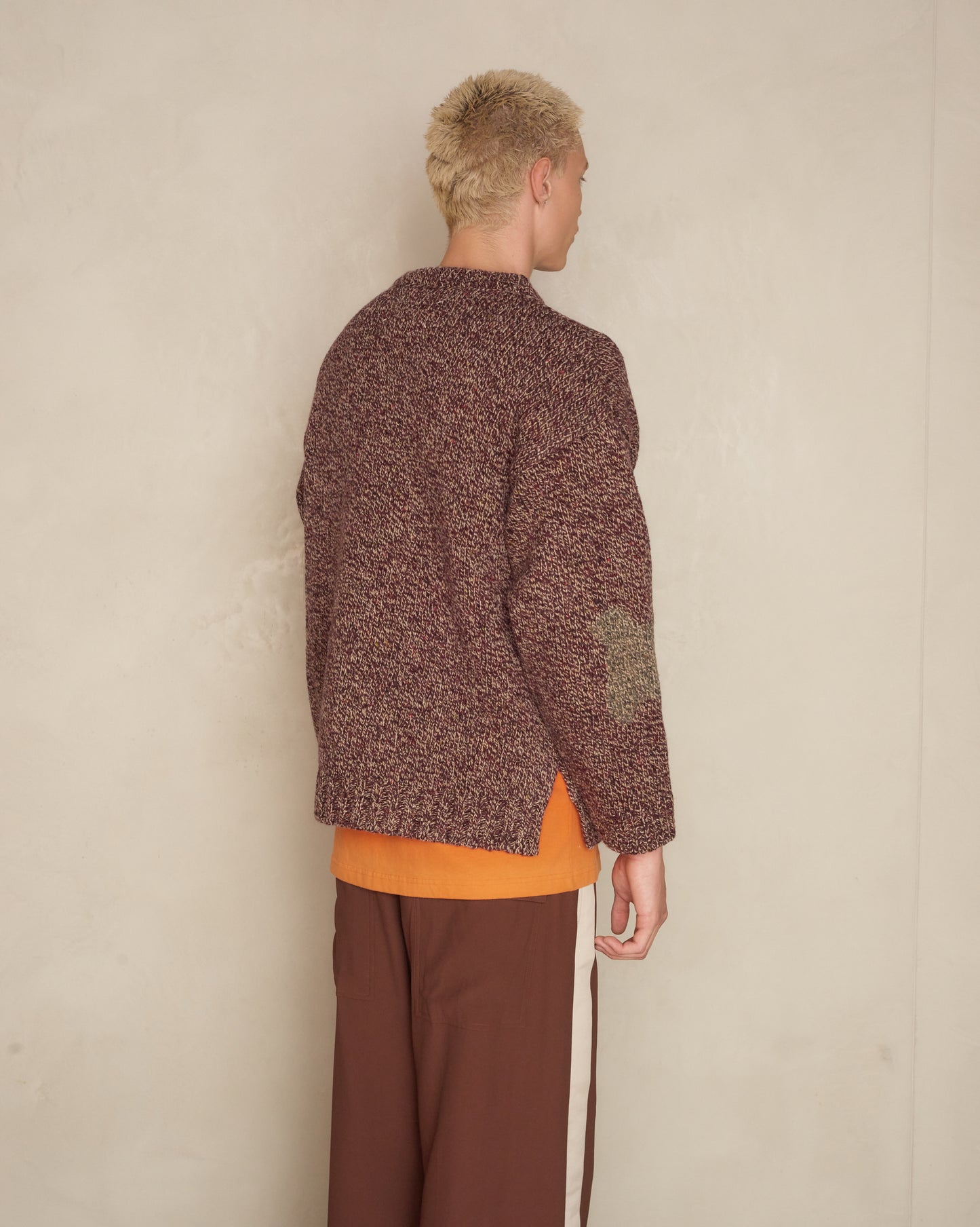 Merlot Knit Crewneck Sweater