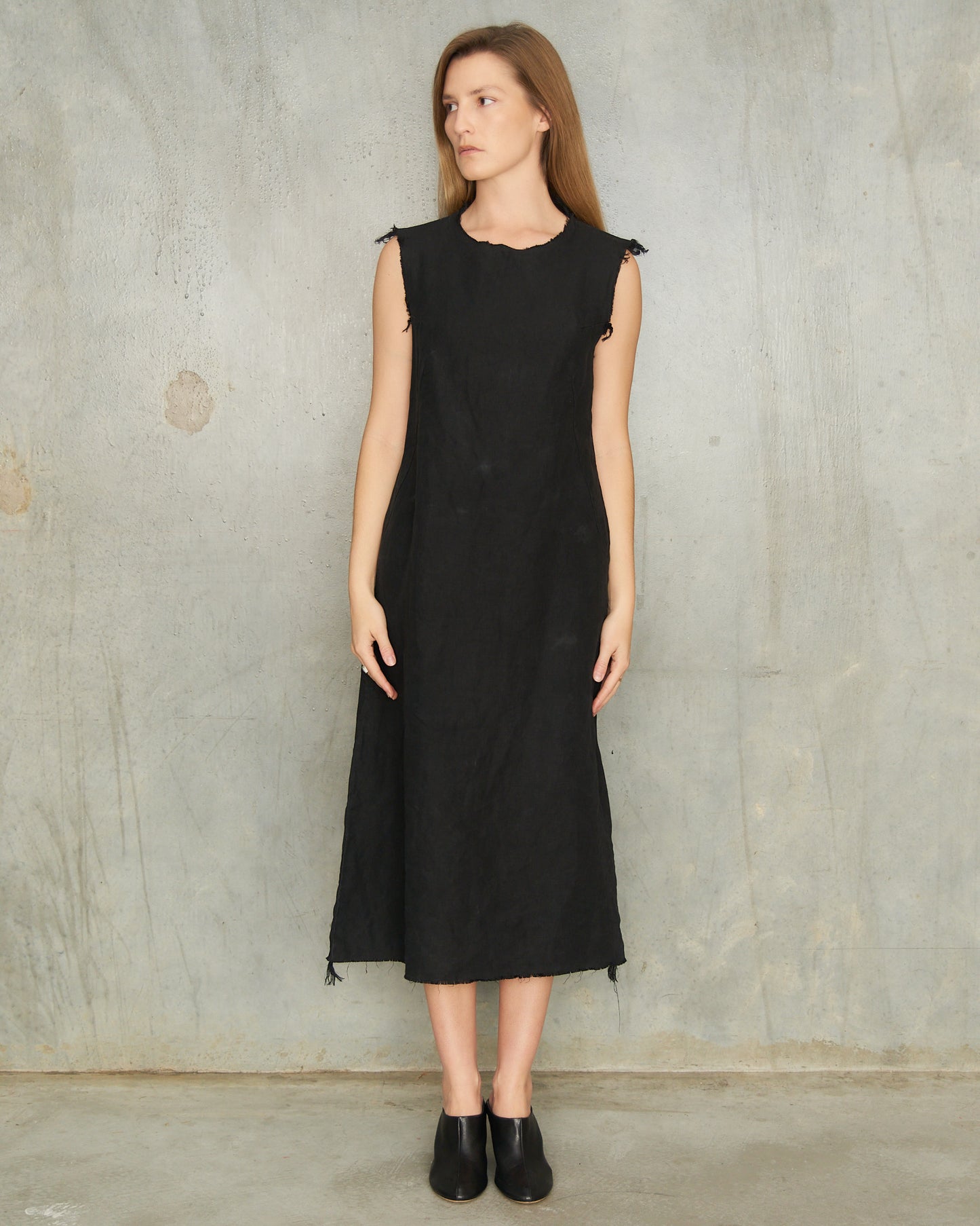 Maison Martin Margiela Black Frayed Dress