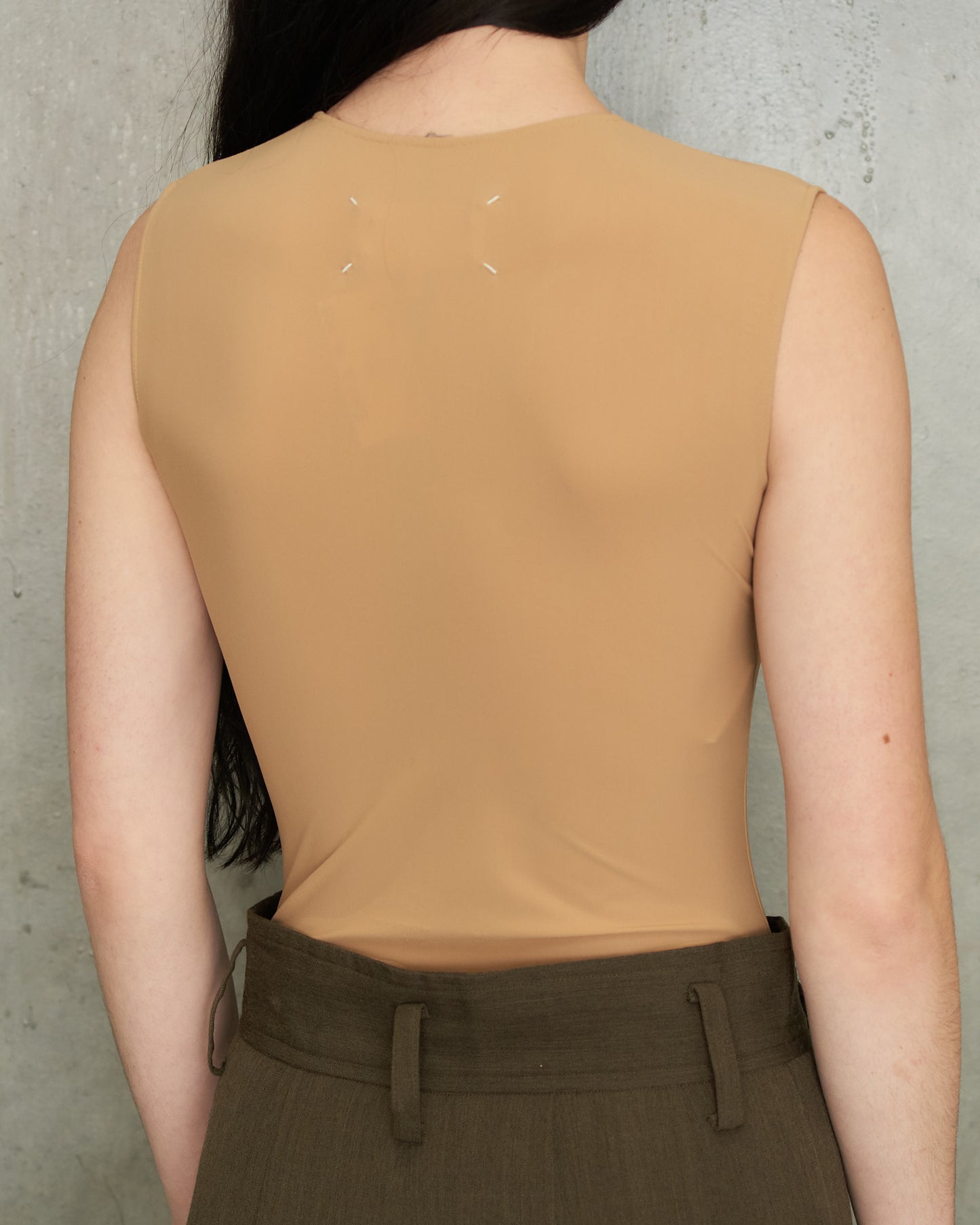 Maison Martin Margiela Beige Sleeveless Bodysuit