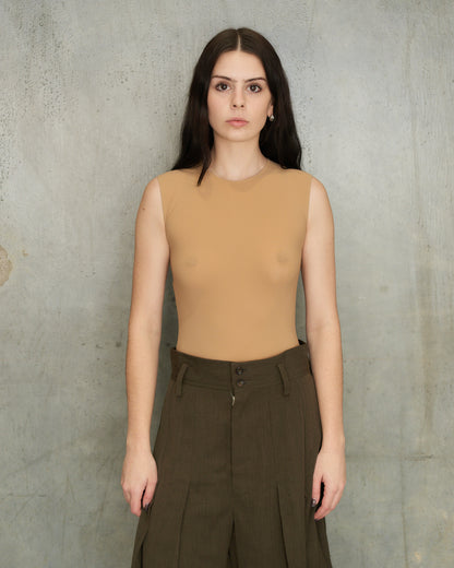 Maison Martin Margiela Beige Sleeveless Bodysuit