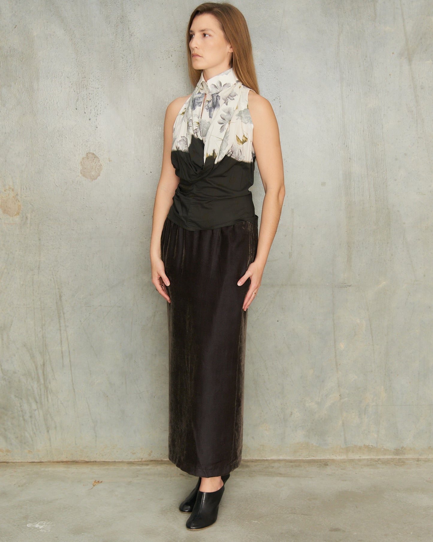 Marc Le Bihan Floral Drape Blouse