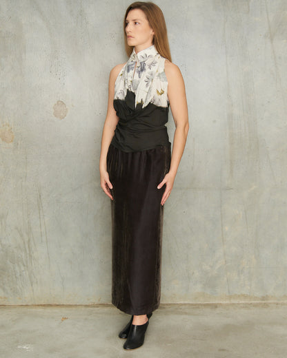 Marc Le Bihan Floral Drape Blouse